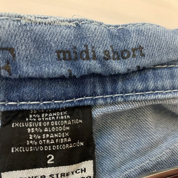 Knox Rose Denim Bootie Shorts Women 2 Destroyed Boho Embroidery - Picture 8 of 8